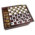 thumbnail image 1 of 10 in 1 Wood Game Set for Families by Classic Games: Board Games, Checkers, Chess, 1 of 6