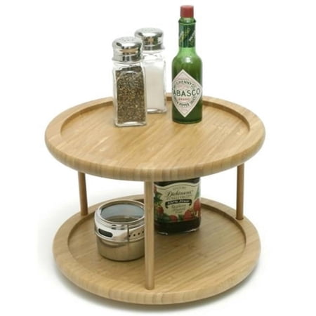 10 in. Bamboo Two Tier Turntable