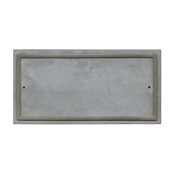 10 in. Chesterfield Rectangle Crushed Stone Address Plaque in Slate Color