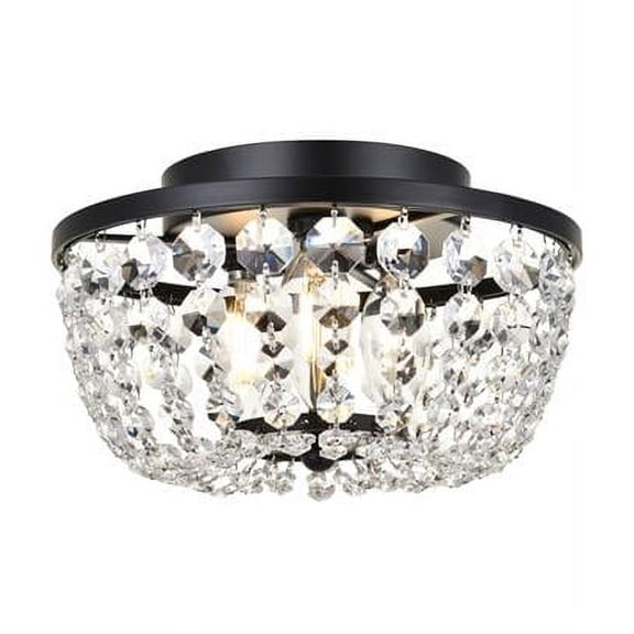 10 in. Cora Flush Mount in Black