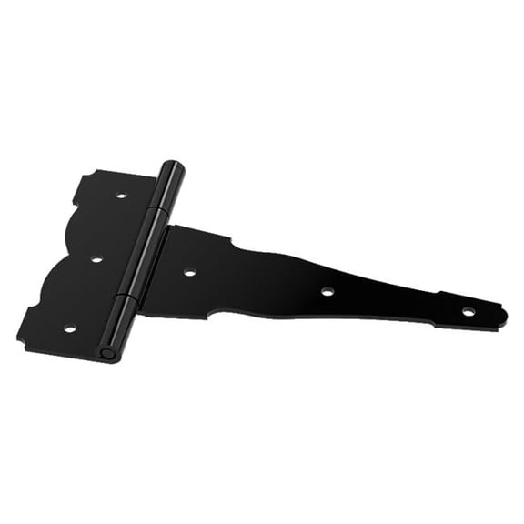 10 in. Decorative T Hinge, Black