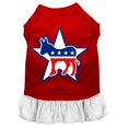 thumbnail image 1 of 10 in. Democrat Screen Print Dress, Red with White - Small, 1 of 1