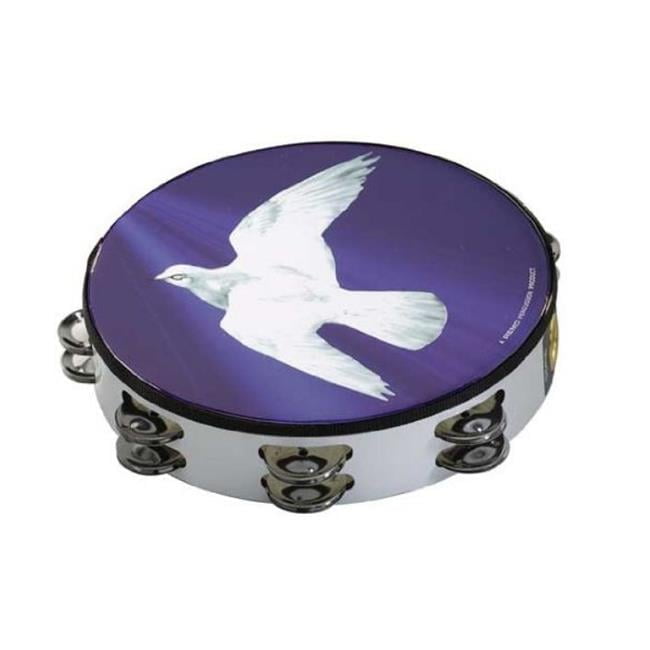 10 in. Dove Tambourine - 16 Pairs of Jingles