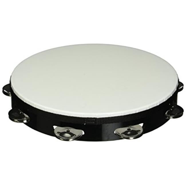 10 in. Economy Tambourine with Single Pairs of Jingles Drum Head