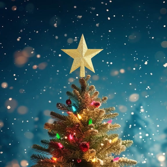 10 in Glittered Mini Star Christmas Tree Topper Star Treetop for Small Christmas Tree Ornaments