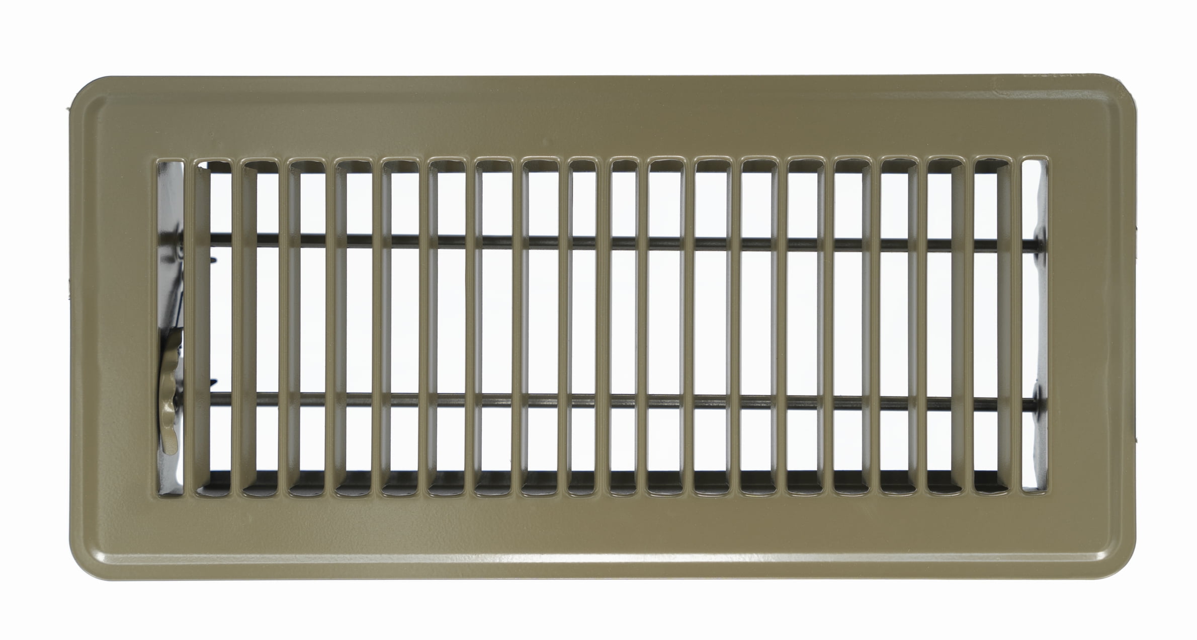10 in. x 4 in. Brown Steel Floor Register