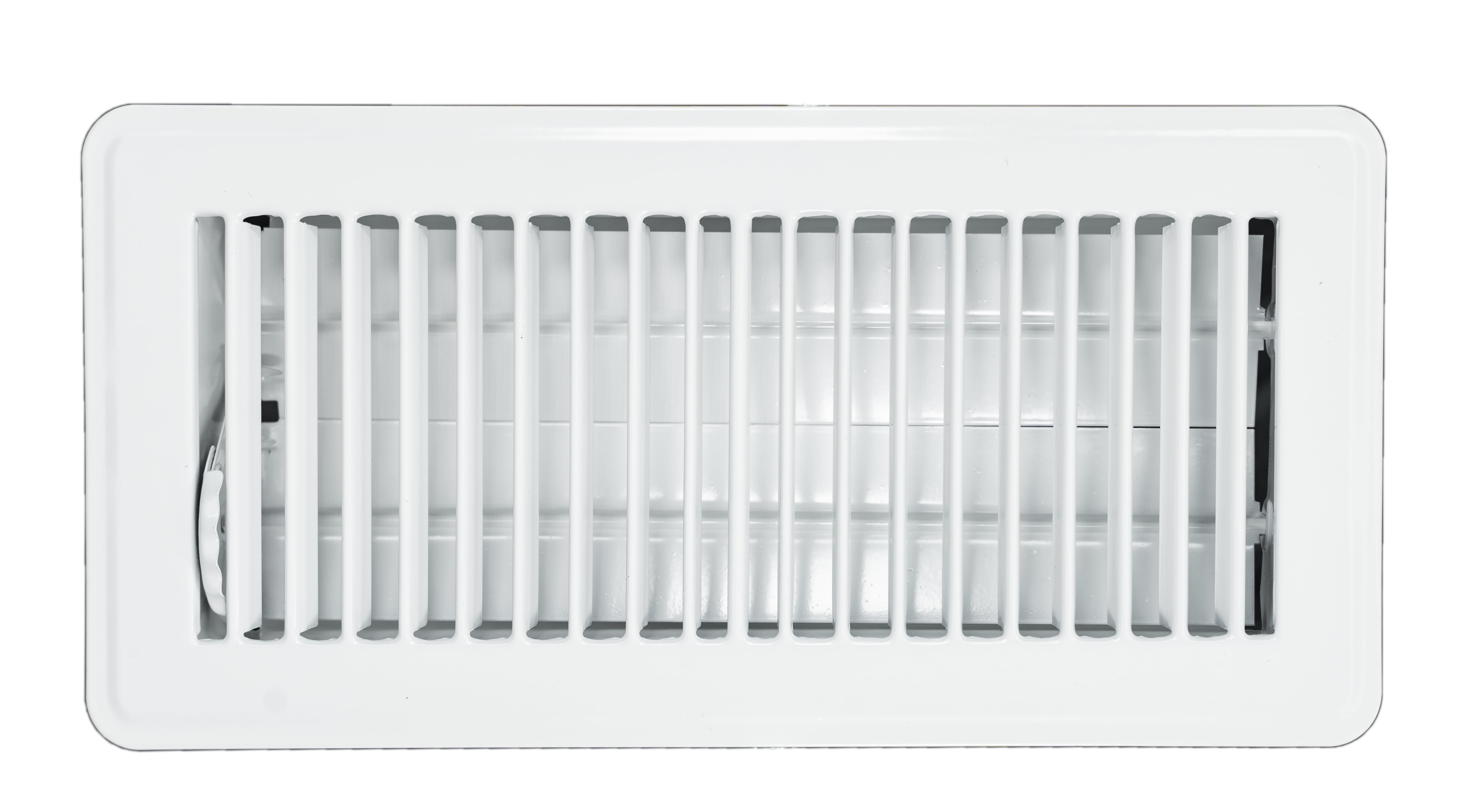 10 in. H x 4 in. W Steel Floor Register Steel White
