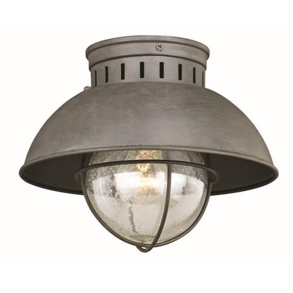 10 in. Harwich Outdoor Flush Mount, Textured Gray