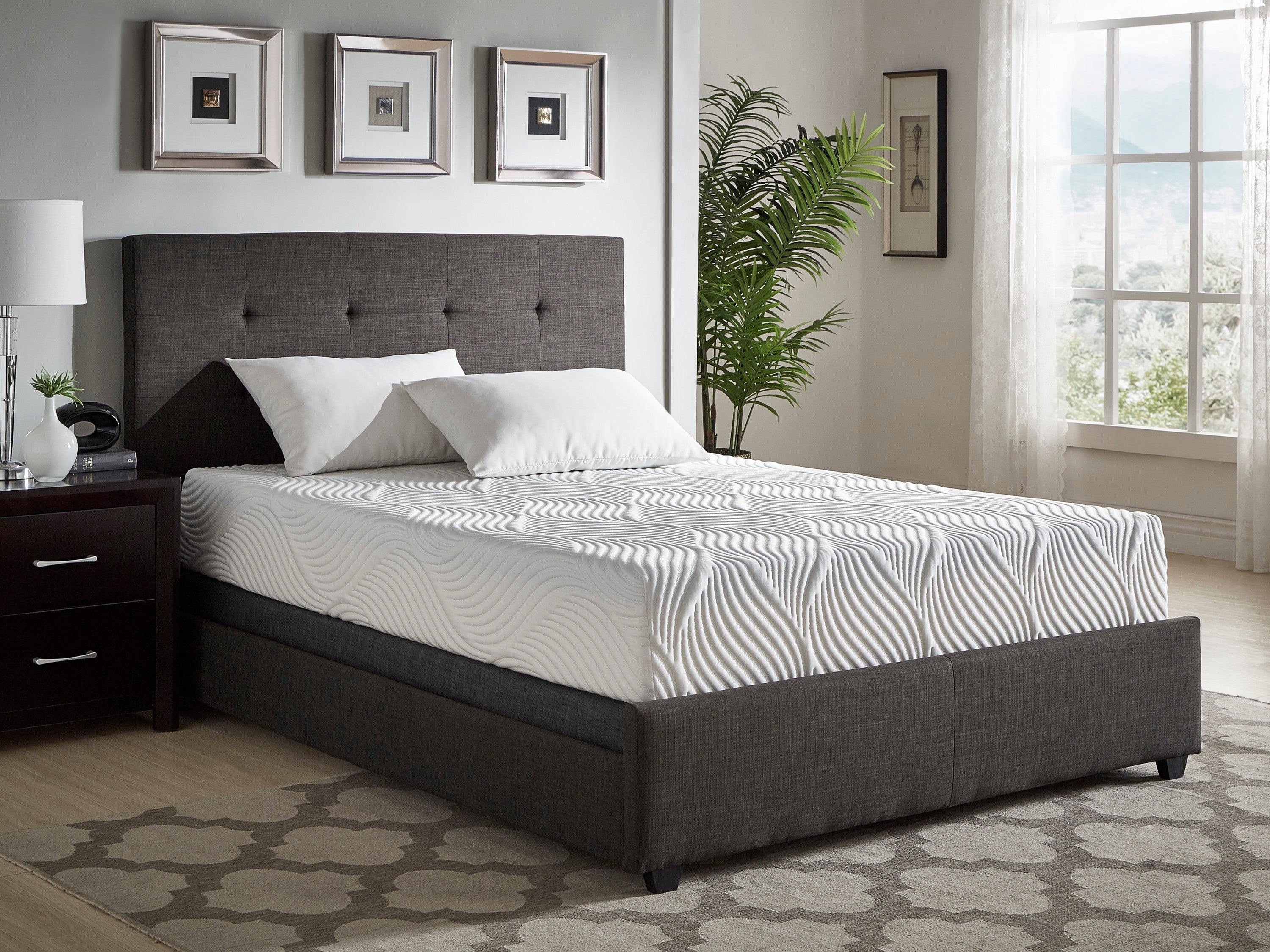 10 in. King Size Mattress Triple Layer Foam Comfort, Gel Memory Foam Mattress in a Box