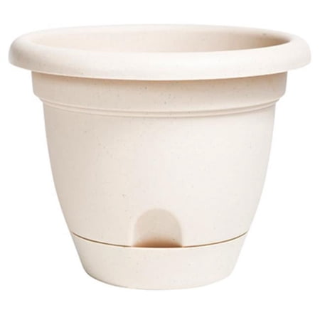 10 in. Lucca Pebble Stone Plastic Planter