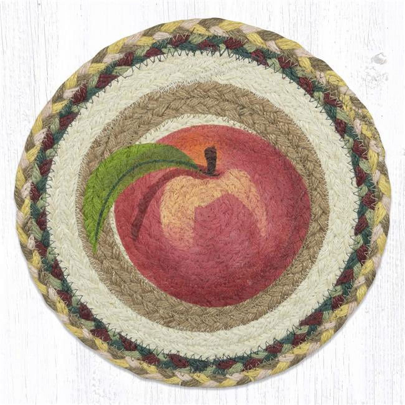 Peach Round Silicone Kitchen Trivet Mat, Size: 26cm (diameter)