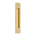 thumbnail image 1 of 10 in. Modern Rectangular Flush Pull, Satin Brass, 1 of 1