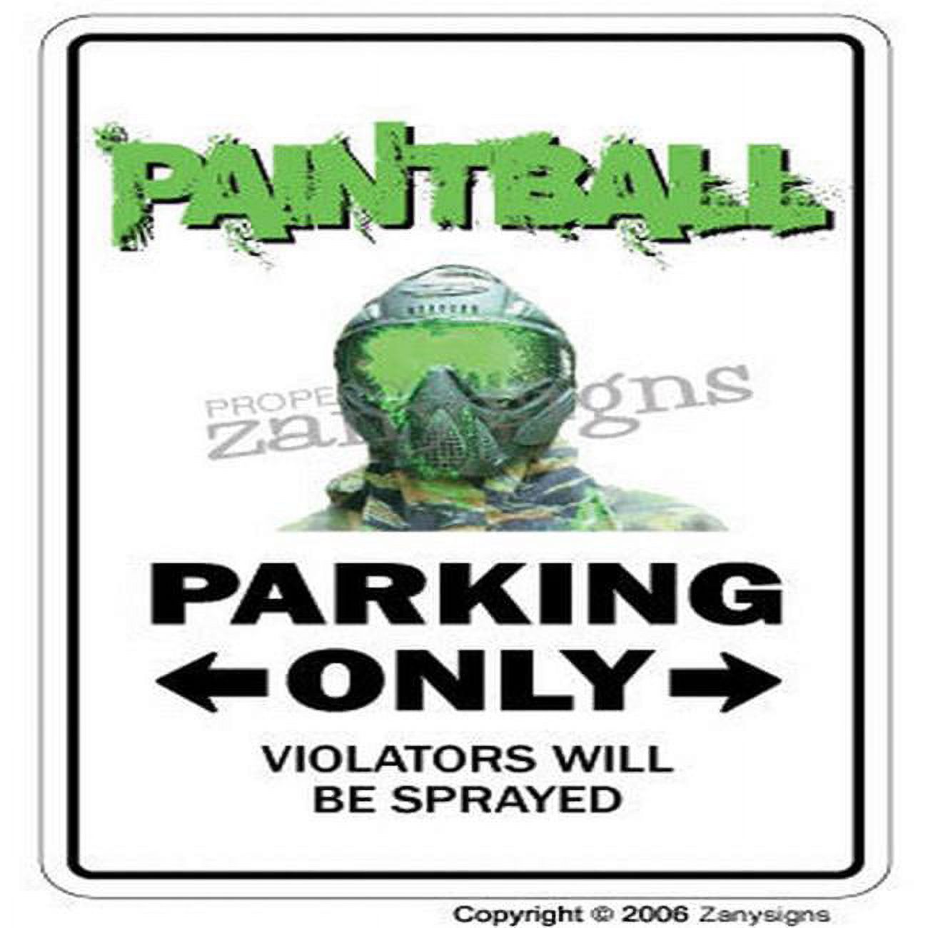 10 in. Paintball Aluminum Sign Paint Ball Player Sport Guns Gear