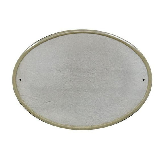 10 in. Ridgestone Oval Crushed Stone Do It Yourself Kit Address Plaque in Slate Color