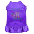 thumbnail image 1 of 10 in. Santas ELF Rhinestone Dog Dress, Purple - Small, 1 of 1