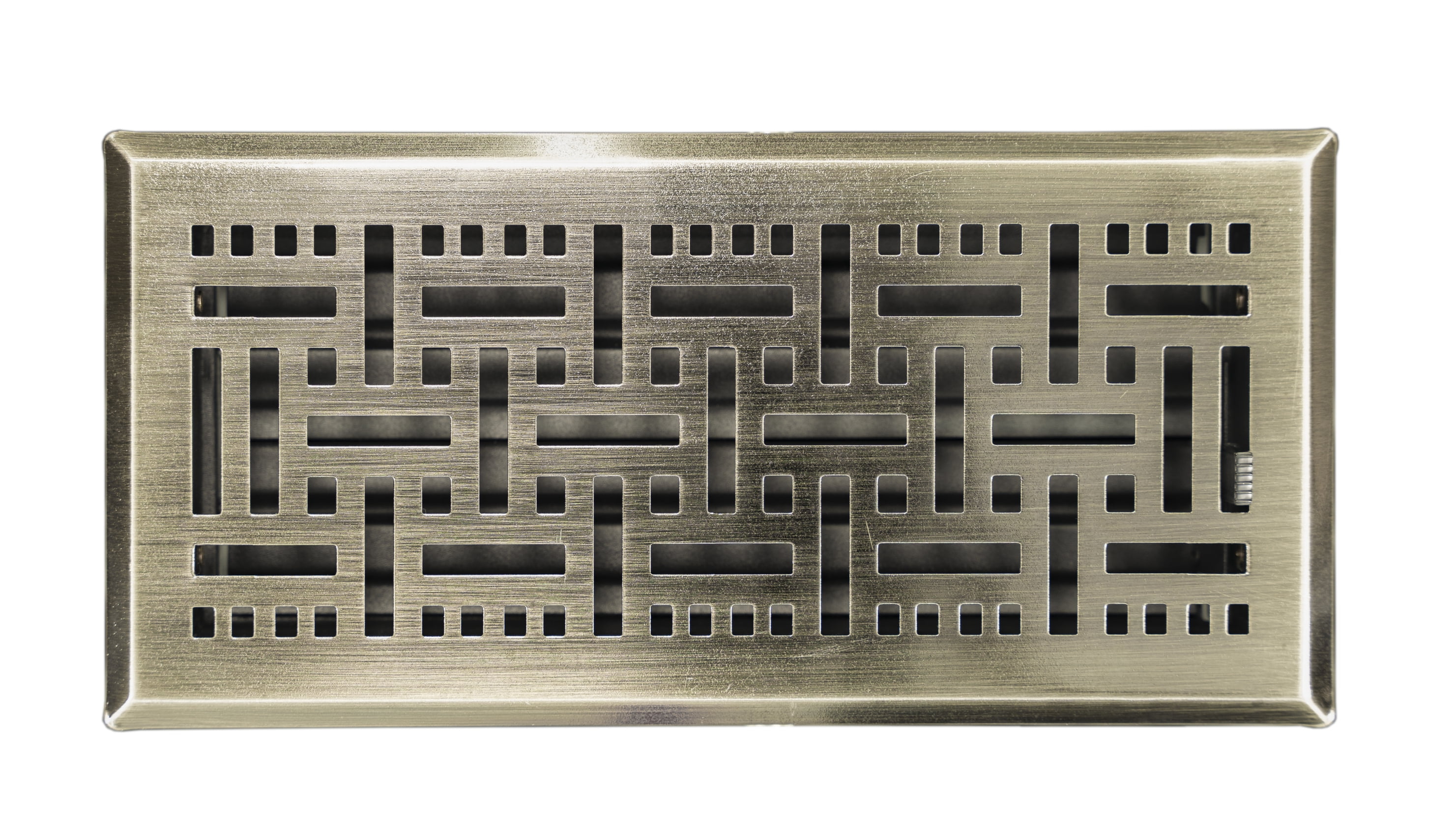 10 in. W x 4 in. H Floor Register in Wicker Design and Oiled Bronze for Duct Opening