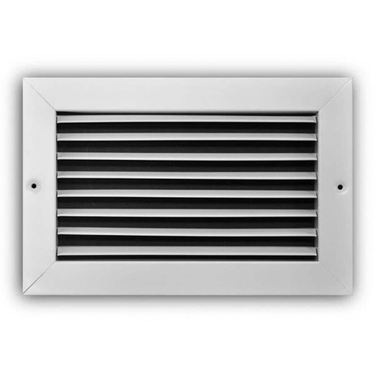 10 x 6 Inch White Steel Fixed Bar Return Air Grille