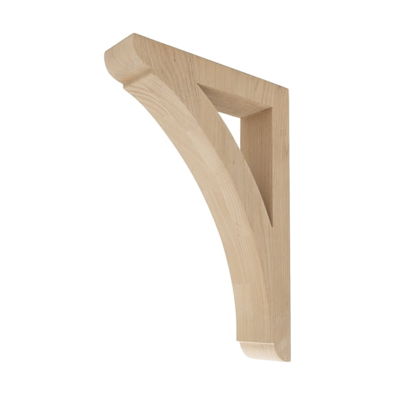 10 in. x 1-7/8 in. x 7 in. Unfinished Small North American Solid Alder Traditional Plain Wood Backet Corbel