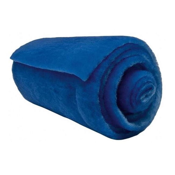 10 in x 135 ft x 1/2 in Polyester Air Filter Roll, MERV 7, Blue/White
