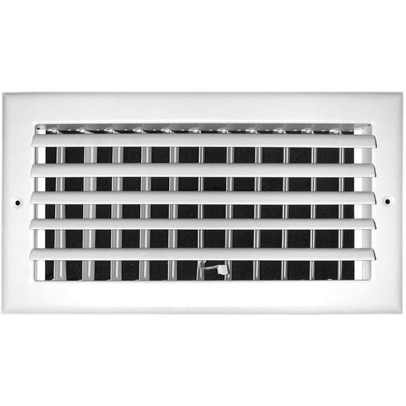 10 in. x 8 in. 1 Way Aluminum Adjustable Curved Blade Wall/Ceiling Register