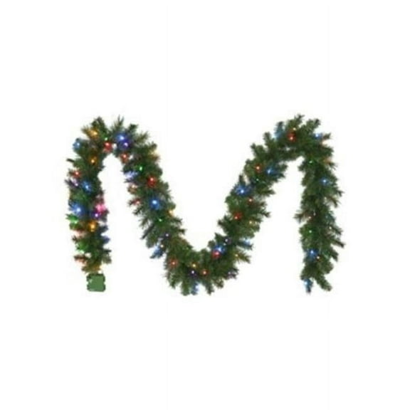 10 in. x 9 ft. 100 Multi-Color LED Lights Christmas Garland