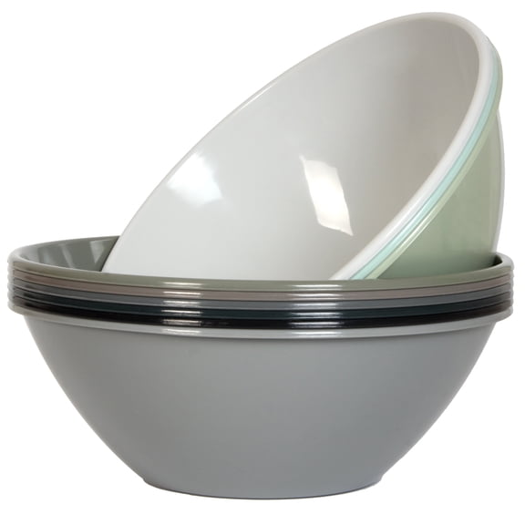 10 inch 100 Ounce Plastic Mixing and Serving Bowls, Popcorn Bowls, Salad Bowls, Chip and Dip Serving Bowls, Set of 9 - Urban YE391.958