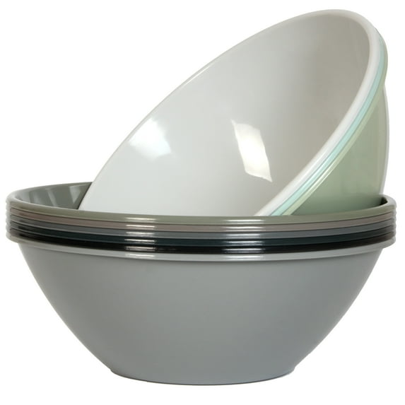 10 inch 100 Ounce Plastic Mixing and Serving Bowls, Popcorn Bowls, Salad Bowls, Chip and Dip Serving Bowls, Set of 9 - Urban YE391.958