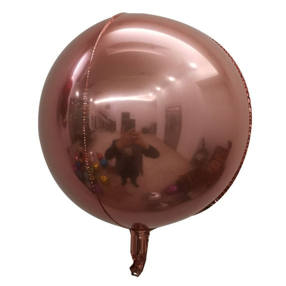 10 inch 15 inch 22 inch 50 inch 60 inch aluminum film 4d round balloon Christmas birthday theme party decoration floating empty - Rose Gold