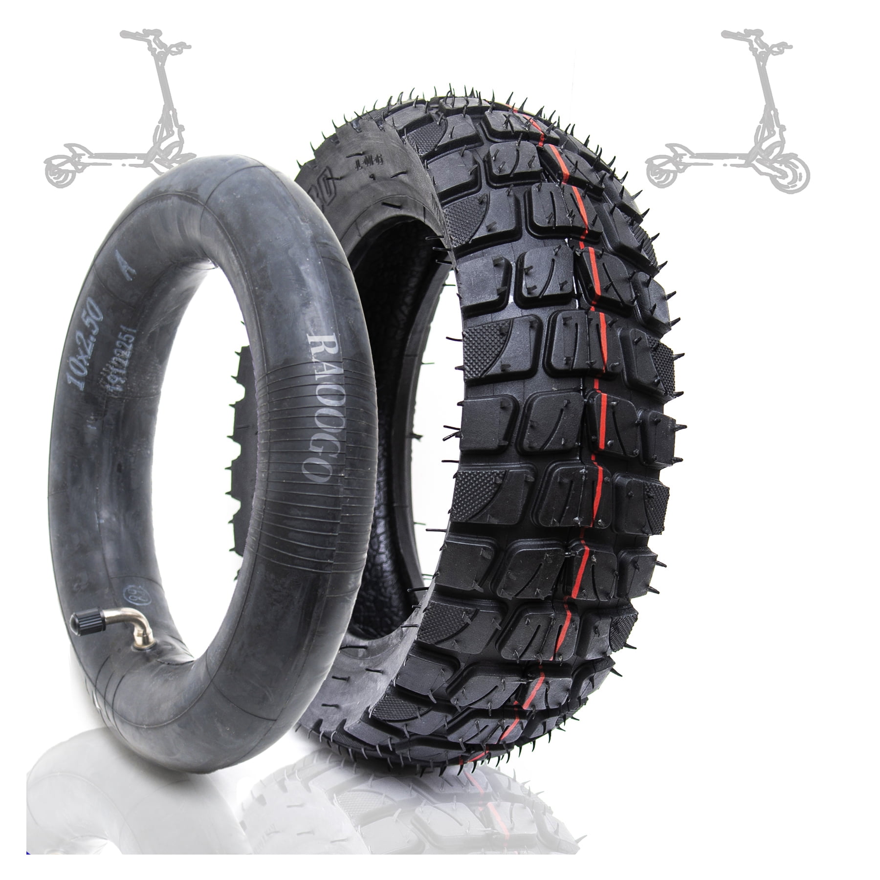 10 inch 255X80 Tire & Tube  Semi-off-road Tyre fit 80/65-6  & 10x3 Electric Scooter