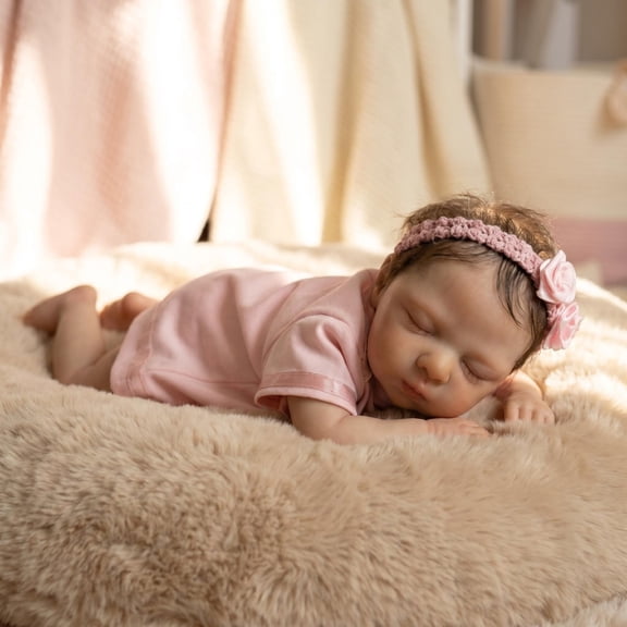 10 inch/ 26cm Adorable Handmade Mini Reborn Doll Cute Baby Realistic Simulation Doll With Pink Dress