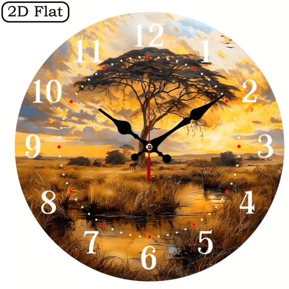 The 10-inch 2D flat "Acacia tree" is suitable for living room, bedroom, kitchen and office decoration, modern home art decoration, and is an ideal choice for Christmas, New Year and birthday gifts