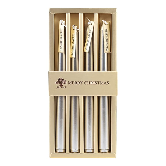 10 inch 4PC Christmas Taper Candles with Gift Box,Long Pole Aromatherapy Candle Sticks and Dripless,Perfect as Dinner Candles
