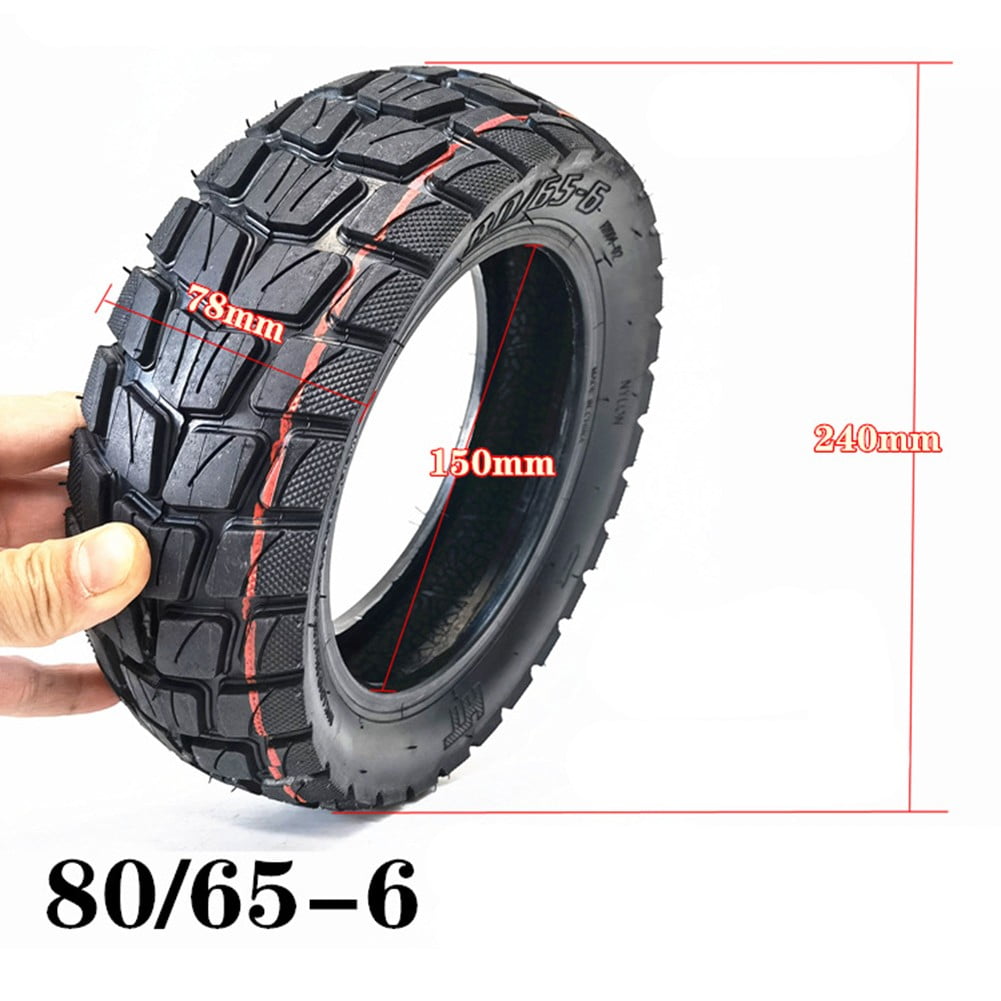 10 inch 80/65-6 Off-road/Road Tubeless Tyre for Kugoo Electric Scooter ...