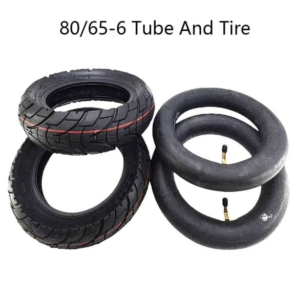 10 inch 80/65-6 Tube & Tire On-Road City Road Street Tyre fit 255x80 10x3 Electric Scooter Wide Thicken Heavy Duty Tire Replacement Rim Wheel Scooter Bike