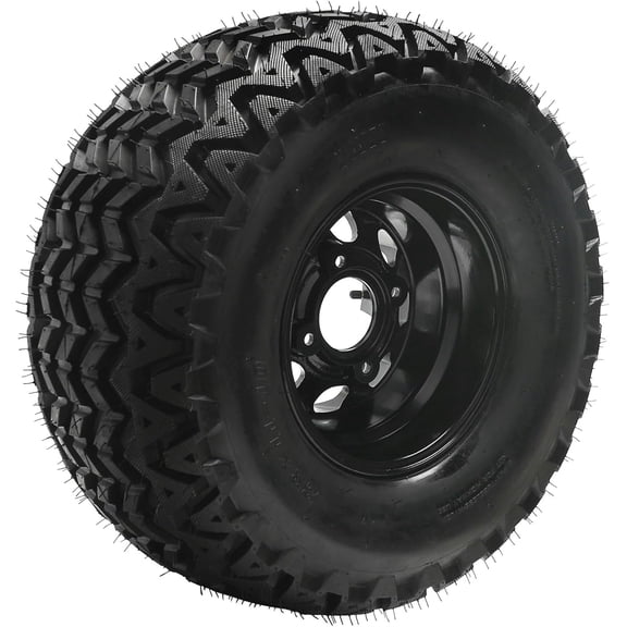 10 inch ATV Tire Aluminum Rim Wheel Assembly 23x11x10 23x11-10 Wheels Tubeless 4x110mm Bolt Pattern for Golf Cart Go Kart Quad Buggy 150cc 200cc 250cc
