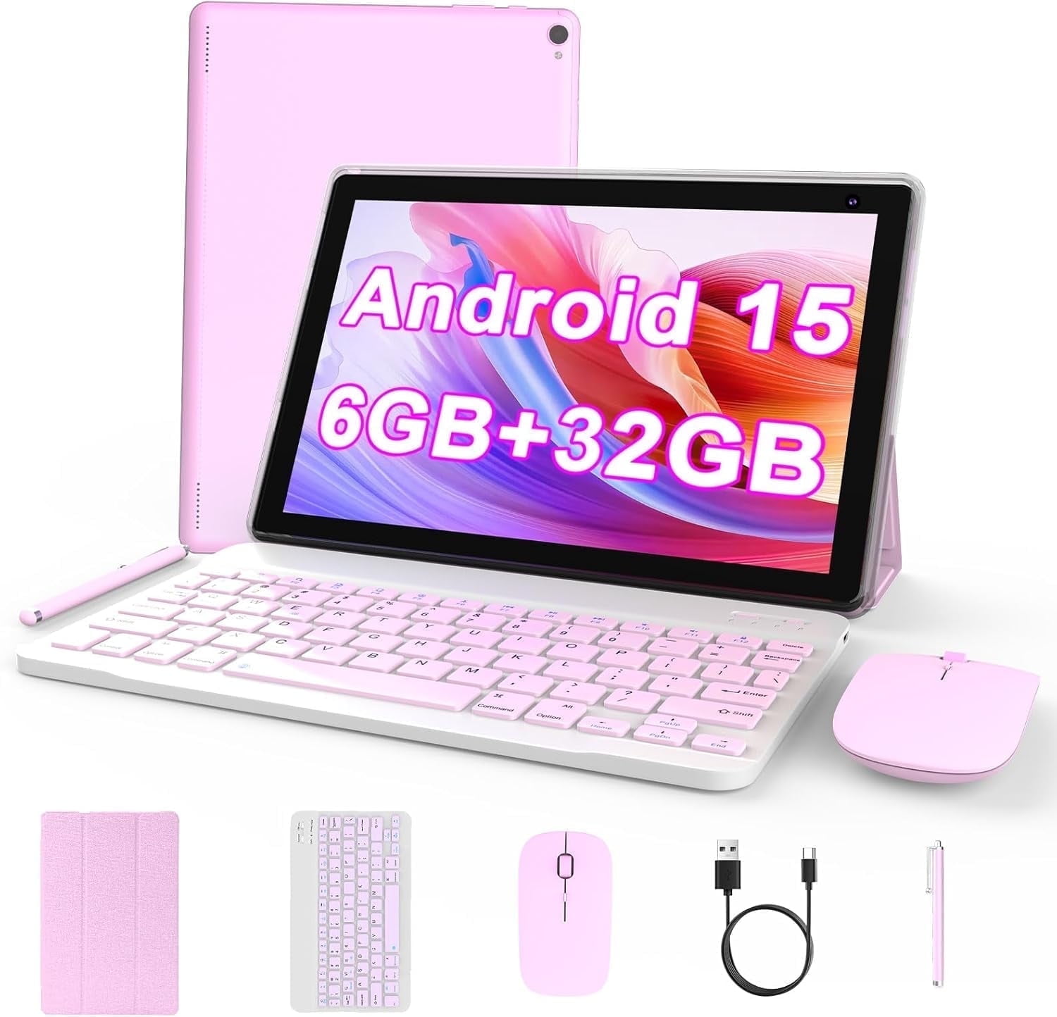 10.1inch Android 14 Tablet, Octa-Core Touch Screen Tablet