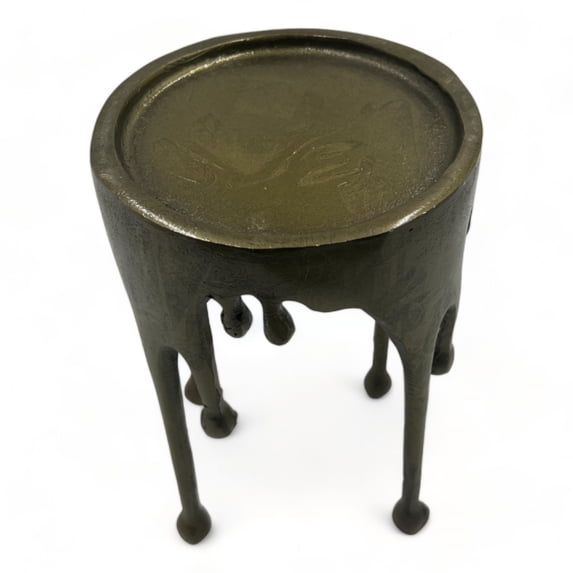10 inch Brass Decorative Metal Candle Holder by 90210 Kitchen and Bath