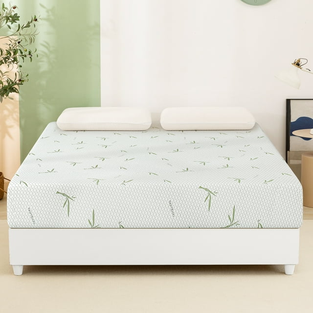 10 inch California King Memory Foam Mattress with Bamboo Cover