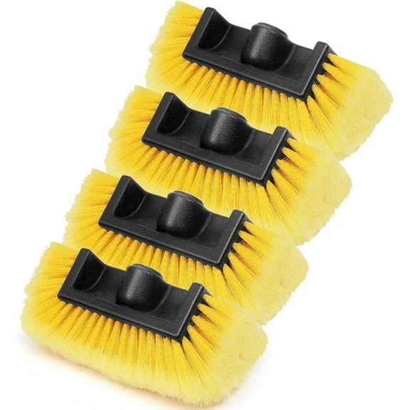 10-inch Car Wash Brush HeadSoft Bristle, Auto RV Truck Boat Camper Exterior Washing Cleaning4PCS