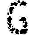 thumbnail image 1 of 10 inch Cow  Animal Print Letter Decals Stickers from A to Z, 1 of 25