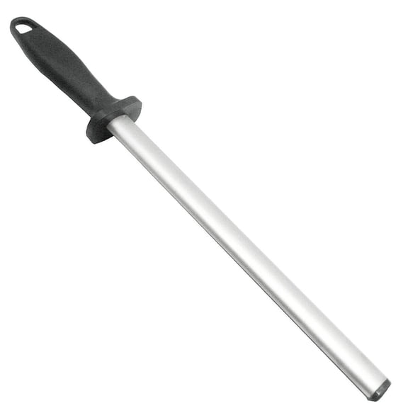 10 inch Diamond Knife Sharpening Steel Honing Rod Oval Stick Kitchen Sharpener 10"