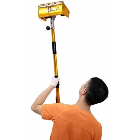 10 inch Drywall Flat Finishing Box Tool, 3.44-5.51ft Adjustable Handle Finishing, Aluminum Finishing Mud Box for Walls or Ceilings, Providing Smooth Surface$$Tools & Hardware Other