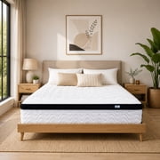 Full Mattress, 10 Memory Foam Mattress in a Box, Pocket Spring Mattress with Cooler Sleep and Pressure Relief, 54*75