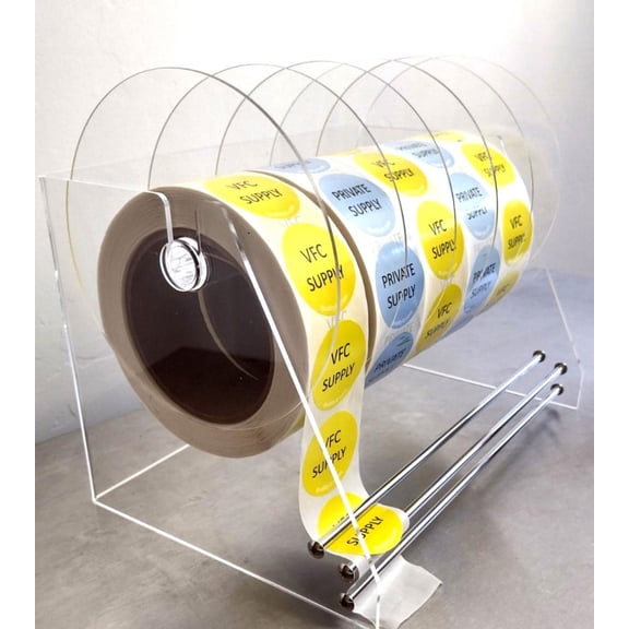 10 inch, Heavy Duty Adjustable 6-Disk Label Dispenser, by Quality IZ