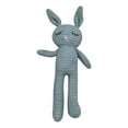 thumbnail image 1 of 10 inch Knitted Easter Bunny Rabbit Plush Toy Soft Cuddly Stuffed Animal Premium Handcrafted Fabric Holiday Home Decoration Spring Nursery Decor Plushie Gift, 1 of 3
