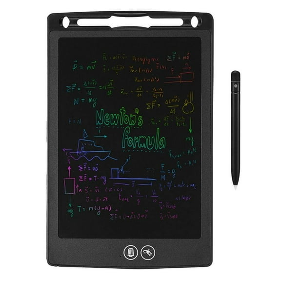 10 inch LCD Drawing Tablet Portable Digital Writing Pad LCD Colorful Screen Partial Erasable Drawing Pad with Stylus Pen Black