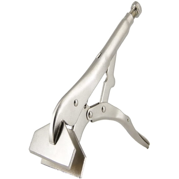 10-inch Locking Sheet Metal Clamp, Heavy Duty Grip Tool, Heat-Treated Nickle Plated Welding Plier