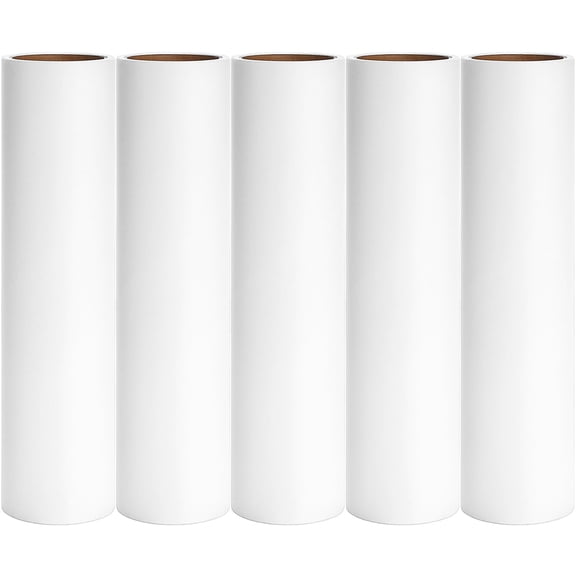 10 inch Mega Lint Roller Refills for Evercare Layers Smart Design Large Floor Lint Rollers Extreme Stick 10'' Wide Sticky Roller Refills 60 Sheets per Roll 5 Pack Total 300 Sheets