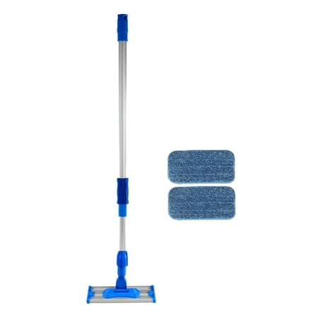 10 inch Professional Commercial Microfiber Mini Mop Kit With Two 10 inch Microfiber Mop Pads and Light Weight Aluminum Mop Frame and Handle