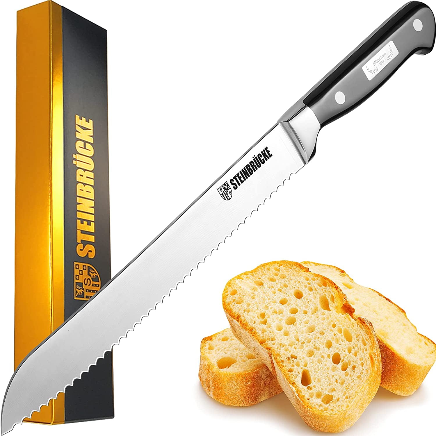 15.8Inch Wooden Bread Bow Knife Bread Serrated Knife With Wooden